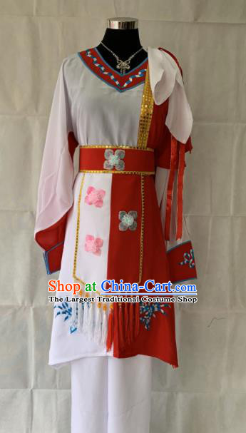 Chinese Beijing Opera Servant Girl Dress Traditional Peking Opera Maidservant Costume for Women