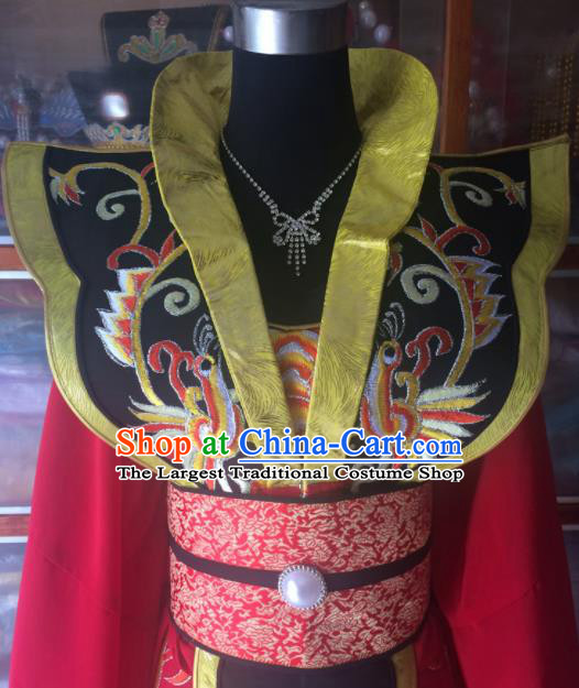 Chinese Beijing Opera Queen Red Dress Traditional Peking Opera Empress Costume for Women