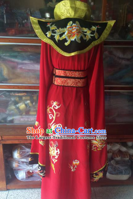 Chinese Beijing Opera Queen Red Dress Traditional Peking Opera Empress Costume for Women
