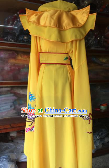 Chinese Beijing Opera Royal Queen Yellow Dress Traditional Peking Opera Empress Costume for Women
