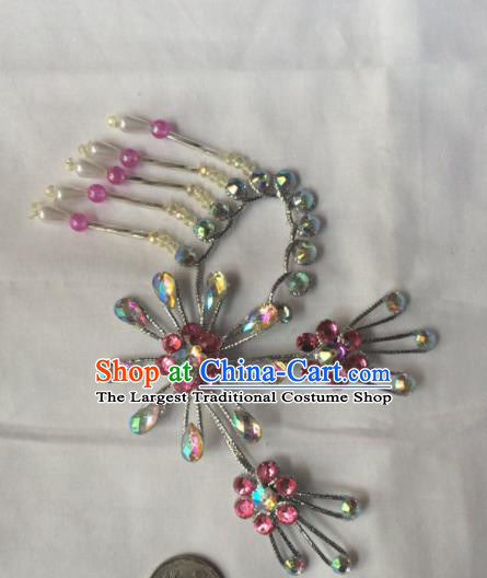 Chinese Beijing Opera Diva Hair Claw Hairpins Traditional Peking Opera Hair Accessories for Women