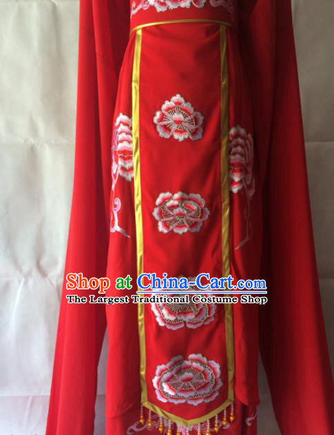 Chinese Beijing Opera Queen Red Dress Traditional Peking Opera Empress Costume for Women