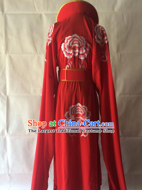 Chinese Beijing Opera Queen Red Dress Traditional Peking Opera Empress Costume for Women