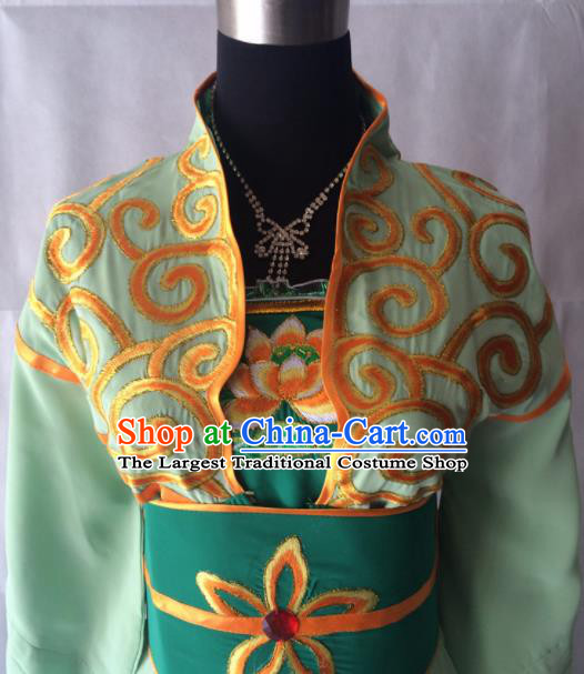 Chinese Beijing Opera Queen Green Dress Traditional Peking Opera Empress Costume for Women