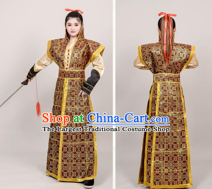 Chinese Ancient Traditional Northern and Southern Dynasties Female General Costume Helmet and Armour for Women