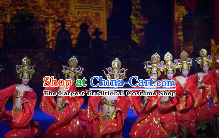 Chinese The Romantic Show of Songcheng Court Feast Dance Dress Stage Performance Costume for Women