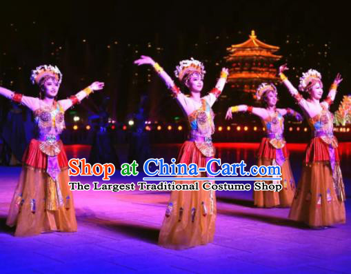 Chinese The Dream of Datang Tang Dynasty Court Dance Dress Stage Performance Costume for Women
