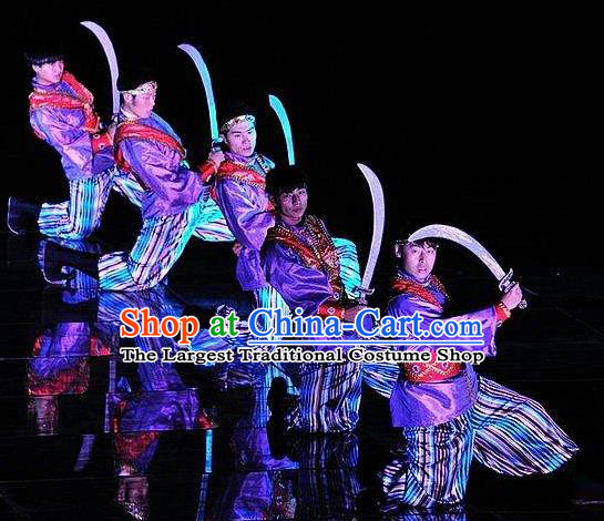 Chinese The Dream of Dongjing Song Dynasty Folk Dance Stage Performance Costume for Men