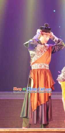 Chinese Back to Song Dynasty Young Hero Stage Performance Dance Costume for Men