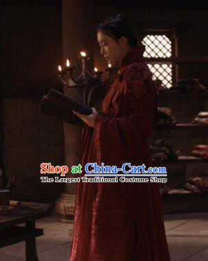 Drama Ever Night Chinese Ancient Female Assassin Ye Hongyu Red Hanfu Dress Traditional Tang Dynasty Swordsman Costumes for Women