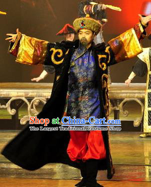 Chinese Picturesque Huizhou Ancient Royal Highness Clothing Stage Performance Dance Costume for Men