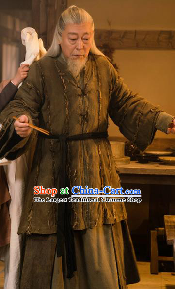 Ever Night Chinese Drama Ancient Tang Dynasty Old Civilian Swordsman Wei Guangming Costumes for Men