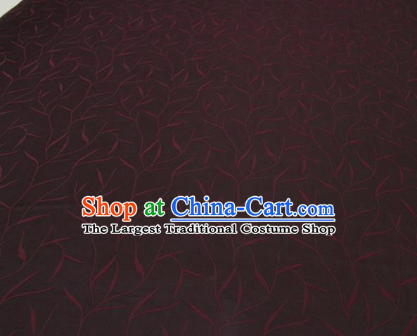 Traditional Chinese Classical Pattern Wine Red Gambiered Guangdong Gauze Silk Fabric Ancient Hanfu Dress Silk Cloth