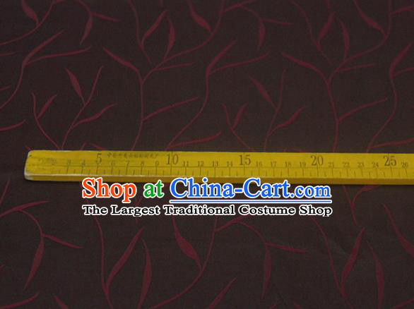 Traditional Chinese Classical Pattern Wine Red Gambiered Guangdong Gauze Silk Fabric Ancient Hanfu Dress Silk Cloth