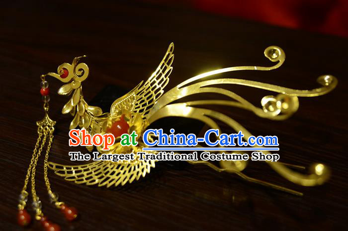 Chinese Ancient Court Queen Phoenix Hair Clip Hairpins Traditional Classical Hanfu Hair Accessories for Women