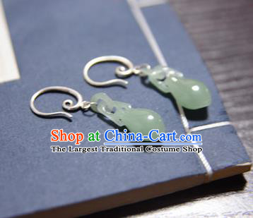 Chinese Traditional Ancient Court Princess Jade Earrings Classical Hanfu Ear Accessories for Women