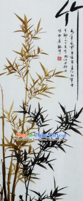 Traditional Chinese Handmade Suzhou Embroidery Plum Orchid Bamboo Chrysanthemum Wall Picture Embroidered Scroll Embroidery Craft