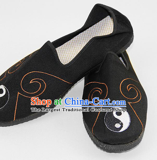 Chinese Traditional Martial Arts Black Shoes Kung Fu Shoes Taoist Priest Tai Chi Shoes for Men