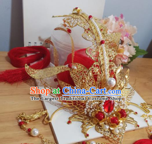 Traditional Chinese Classical Phoenix Coronet Hairpins Ancient Hanfu Hair Accessories for Women