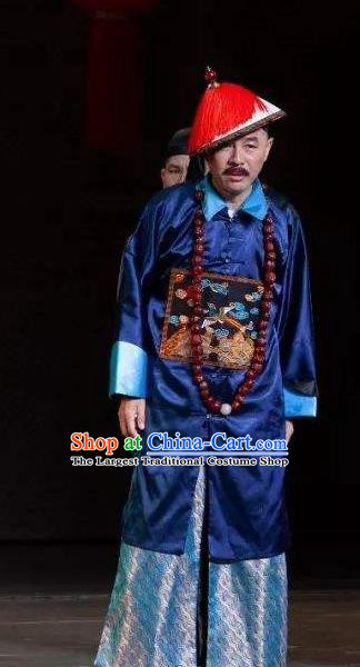Traditional Chinese Drama Tian Ming Qing Dynasty Minister Costumes and Headwear for Men
