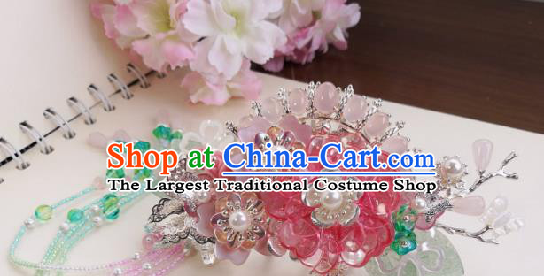 Traditional Chinese Classical Flower Hair Comb Hairpins Ancient Hanfu Hair Accessories for Women