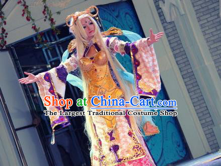 Top Grade Cosplay Geisha Dress Ancient Heroine Costume for Women