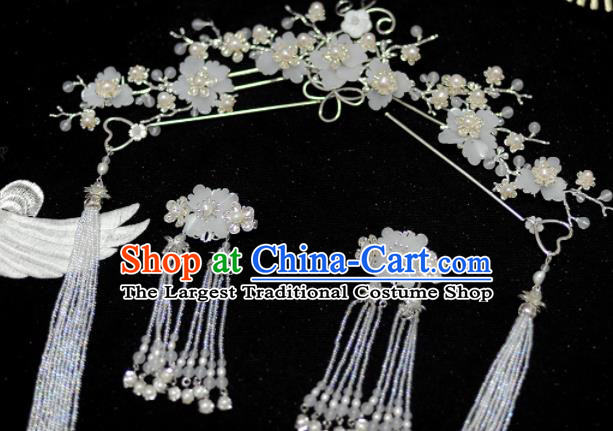 Traditional Chinese Classical Flowers Hair Comb Hairpins Ancient Princess Hanfu Hair Accessories for Women