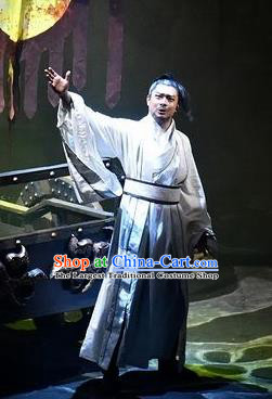 Chinese Drama Shang Yang Swordsman Clothing Stage Performance Dance Costume for Men
