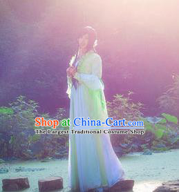 Chinese Cosplay Princess Light Green Dress Ancient Female Swordsman Knight Costume for Women