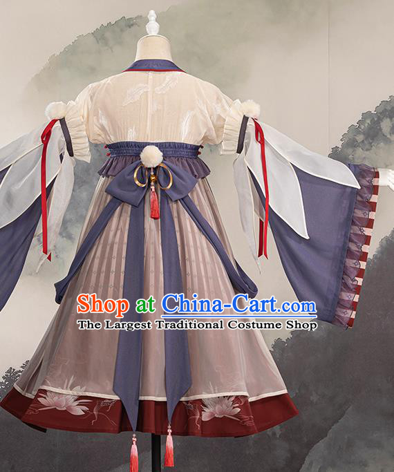 Traditional Chinese Cosplay Female Swordsman Short Dress Ancient Heroine Costume for Women