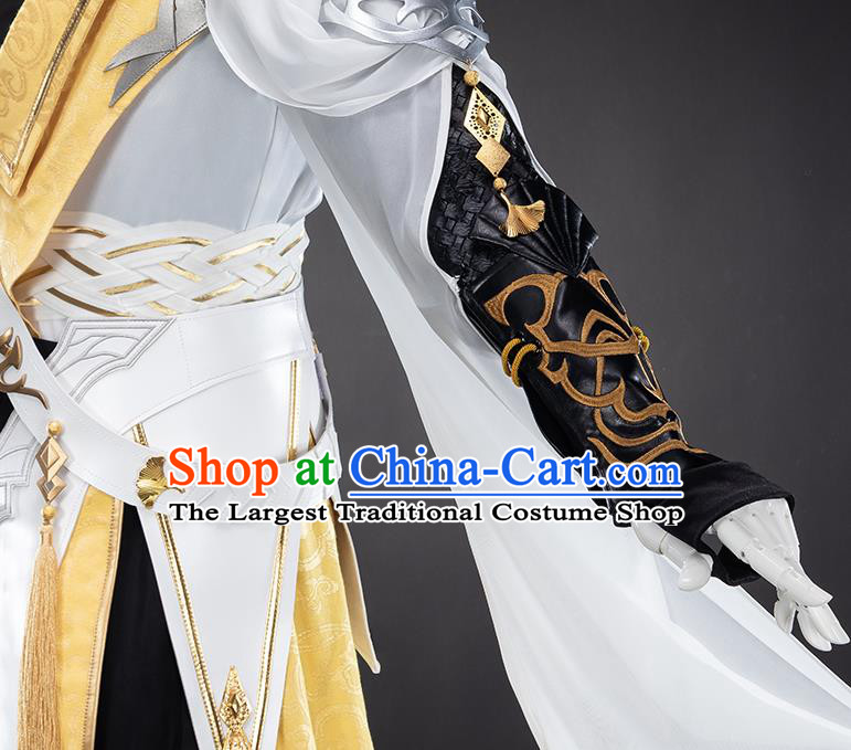 Traditional Chinese Cosplay The Untamed Prince Golden Clothing Ancient Swordsman Costume for Men