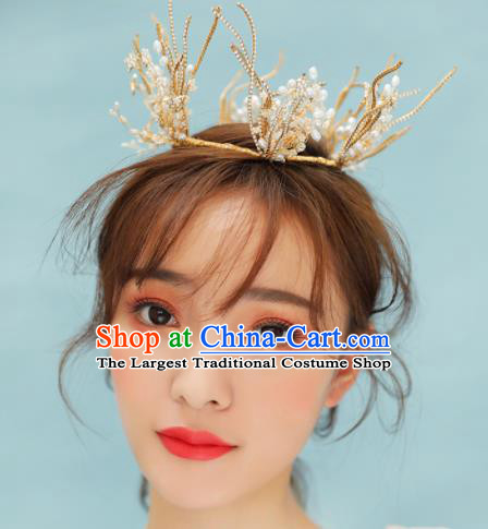 Top Grade Bride Royal Crown Handmade Wedding Hair Accessories for Women