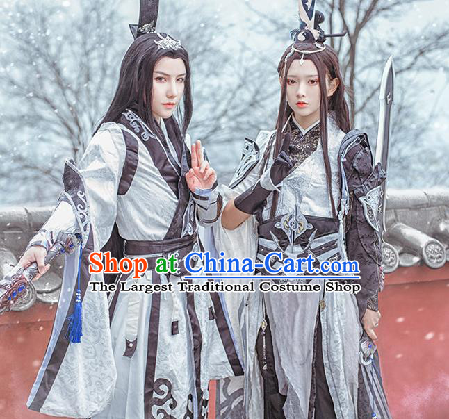 Traditional Chinese Cosplay Swordswoman Dress Ancient Taoist Nun Costume for Women