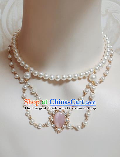 Top Grade Gothic Rose Chalcedony Necklace Handmade Necklet Accessories for Women