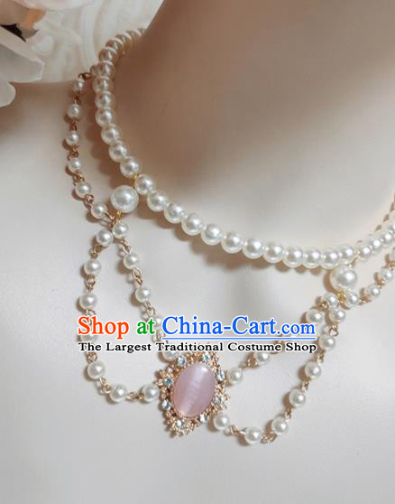 Top Grade Gothic Rose Chalcedony Necklace Handmade Necklet Accessories for Women
