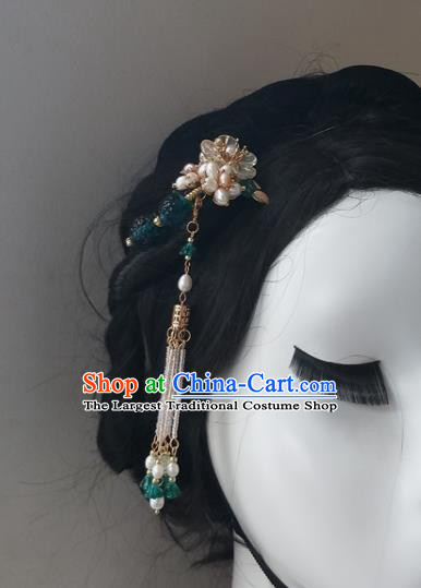 Traditional Chinese Hanfu Green Strawberry Pearls Hairpins Ancient Princess Hair Accessories for Women