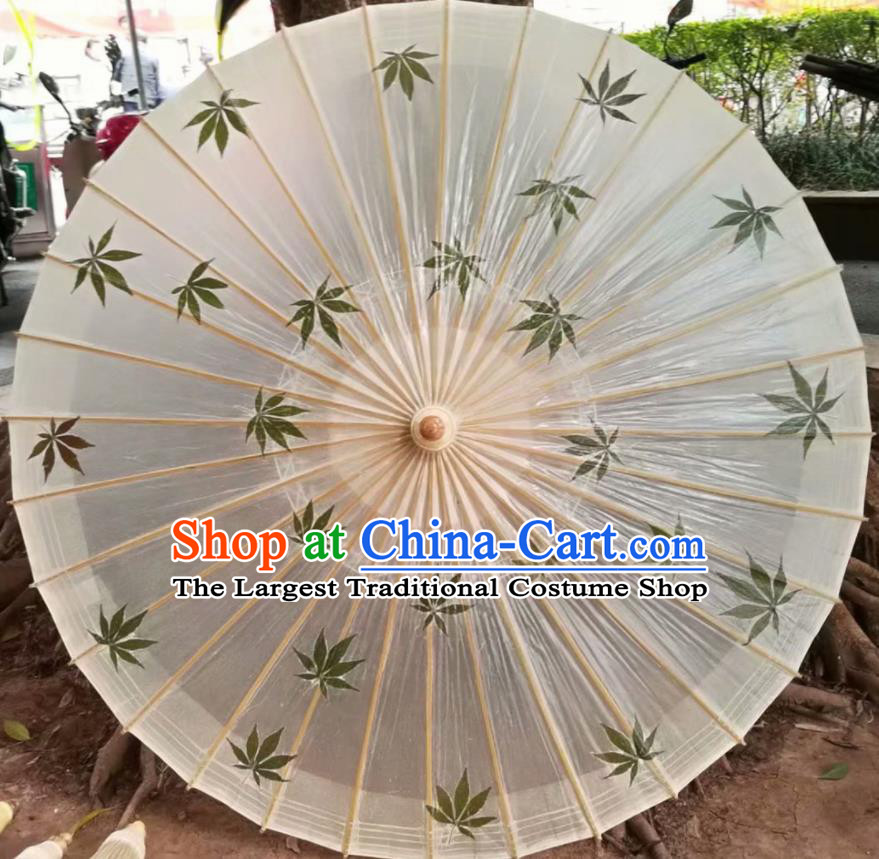 Chinese Handmade Bamboo Leaf Oil Paper Umbrella Traditional Umbrellas