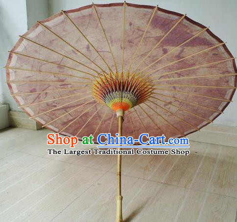 Chinese Classical Dance Handmade Brown Paper Umbrella Traditional Decoration Umbrellas