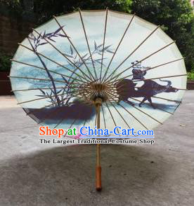 Chinese Classical Dance Handmade Ink Painting Cowboy Paper Umbrella Traditional Decoration Umbrellas