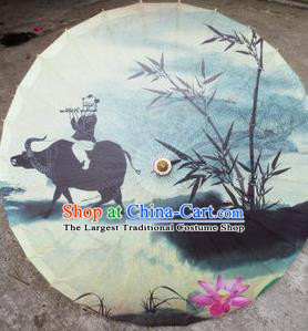 Chinese Classical Dance Handmade Ink Painting Cowboy Paper Umbrella Traditional Decoration Umbrellas