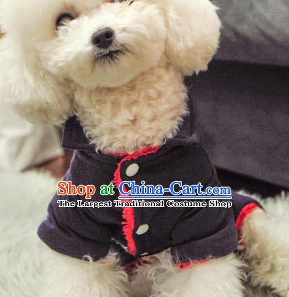 Traditional Asian Chinese Embroidered Winter Dog Costumes for New Year