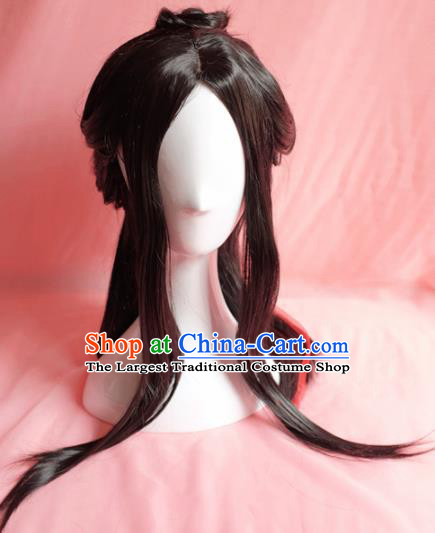 Traditional Chinese Han Dynasty Young Lady Wigs Cosplay Ancient Goddess Female Swordsman Chignon for Women