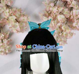 Traditional Chinese Cosplay Fairy Wigs Sheath Ancient Female Swordsman Chignon and Hair Accessories for Women