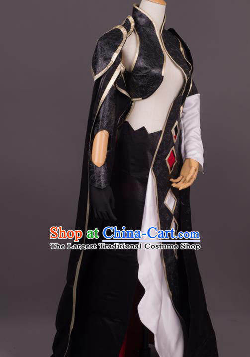 Traditional Chinese Cosplay Female Swordsman Black Dress Ancient Drama Costumes for Women