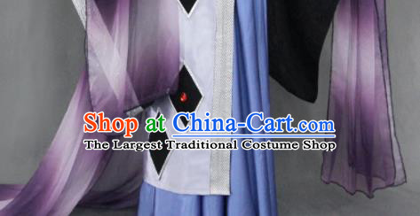 Customize Chinese Traditional Cosplay Taoist Priest Costumes Ancient Swordsman Clothing for Men