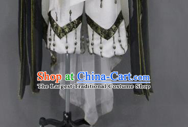 Customize Chinese Traditional Cosplay Taoist Monk White Costumes Ancient Swordsman Clothing for Men