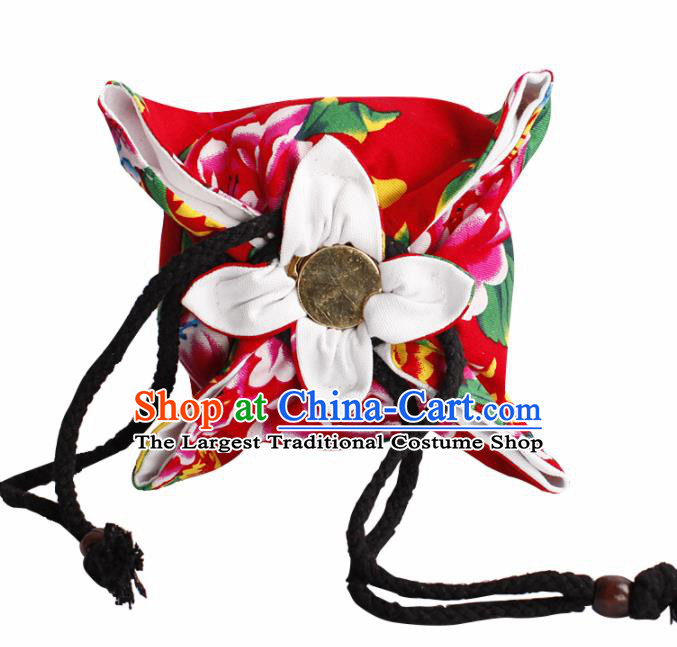 Traditional Chinese Ancient Termofor Cover Phoenix Pattern Red Cloth Bag