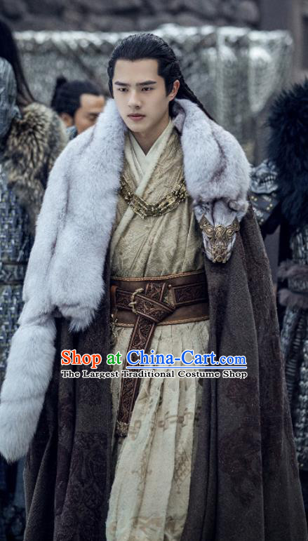 Chinese Ancient Prince Clothing Drama Novoland Eagle Flag Lv Guichen Liu Haoran Replica Costumes for Men