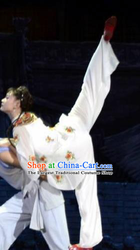 Chinese Dance Drama Wild Jujubes Classical Dance White Dress Stage Performance Dance Costume and Headpiece for Women