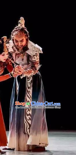 Lady Zhaojun Chinese Han Dynasty Mongol Nationality King Clothing Stage Performance Dance Costume for Men